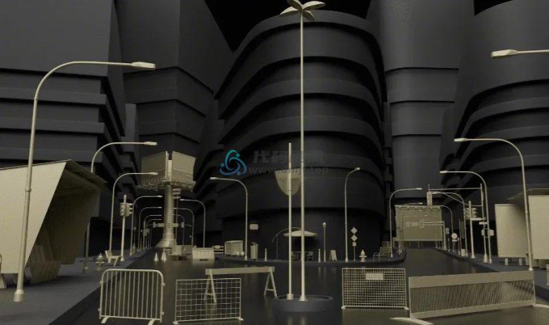 70套街道公共设施3D模型合集包！含灯牌、垃圾桶、座椅等，场景搭建必备-代码飓风