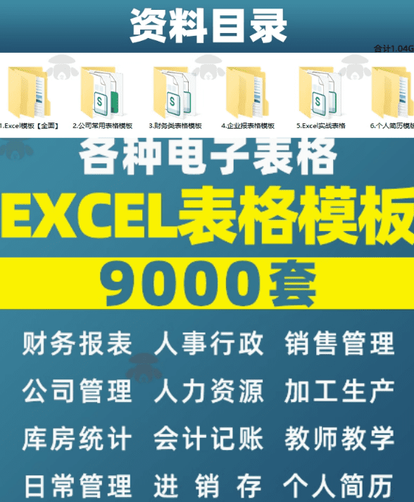 9000套超全Excel模版系列！多种场景excel模型合集-代码飓风